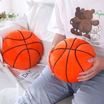 HyDren Plush Basketball Pillows for Kids - Soft & Washable