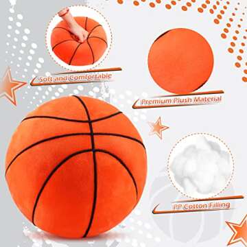 HyDren Plush Basketball Pillows for Kids - Soft & Washable