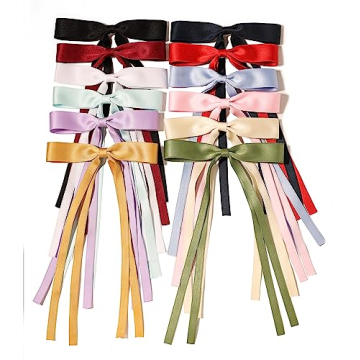 LFOUVRE Bow Hair Clips - Elegant Ribbon Accessories for All