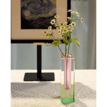 HLYU Acrylic Pillar Vase - Unique Gradient Home Decor