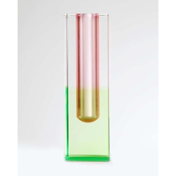 HLYU Acrylic Pillar Vase - Unique Gradient Home Decor