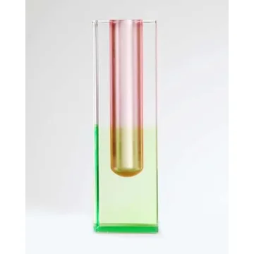 HLYU Acrylic Pillar Vase - Unique Gradient Home Decor
