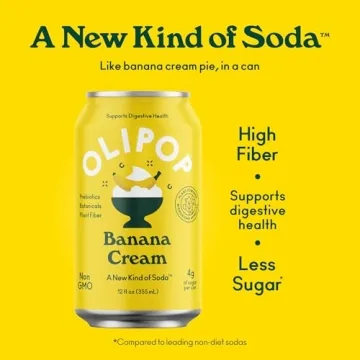 OLIPOP Prebiotic Banana Cream Soda - Healthy Choice