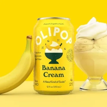 OLIPOP Prebiotic Banana Cream Soda - Healthy Choice