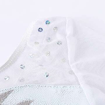 HOZIY Toddler Aqua Blue Gymnastics Leotard with Sparkles