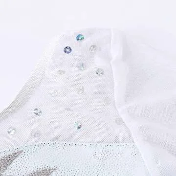 HOZIY Toddler Aqua Blue Gymnastics Leotard with Sparkles