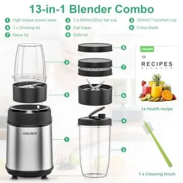 900W Personal Blender for Shakes and Smoothies, 13 Pieces