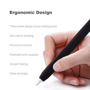 Ergonomic YINVA Apple Pencil Grip Case for Apple Pencil 2