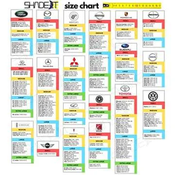 Shade-It Car Windshield Sun Shade Durable 210T Polyester Heat Block UV Protection Sunshades - Sunlight Blocker Reflective Sun Visor Car Window Shade - Easy Storage Sunshade Car Accessories (Medium)