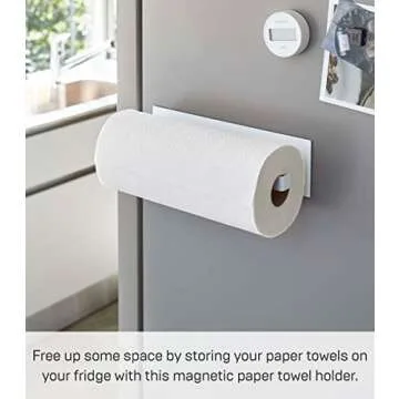 Yamazaki Home Tower Magnetic Paper Towel Holder - Stylish & Space-Saving Kitchen Design