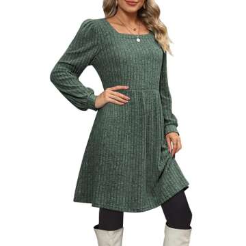 Stylish OFEEFAN Tunic Sweater Dress for Women Winter 2025