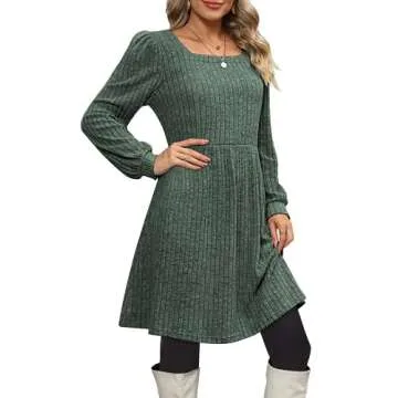 Stylish OFEEFAN Tunic Sweater Dress for Women Winter 2025