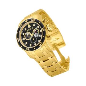 Invicta Men's 0072 Pro Diver Collection Chronograph 18k Gold-Plated Watch