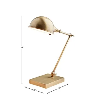 Stone & Beam Vintage Task Desk Lamp in Antique Brass