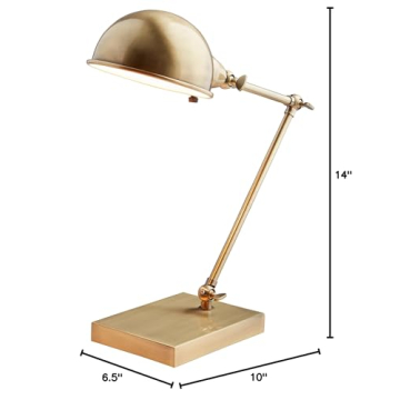 Stone & Beam Vintage Task Desk Lamp in Antique Brass
