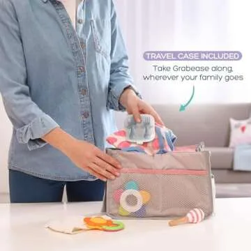 Grabease Toddler Spoon & Fork - First Stage Baby Spoons Self Feeding 6 months Plus to 12 Months & Older - Baby Utensils & Silverware as Early as 4 Months - BPA-Free & Phthalate-Free - 1 Set, Gray