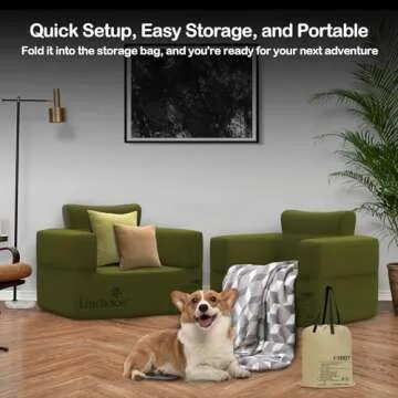 Luxchoice Inflatable Sofa Multifunctional Air Couch with Built-in Pump Portable Luxury Automatic Inflatable Chair Single Suitable for Home Outdoor Camping Travel