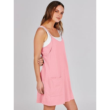ANRABESS Summer Mini Romper Dress with Built-in Shorts