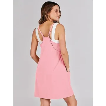 ANRABESS Summer Mini Romper Dress with Built-in Shorts