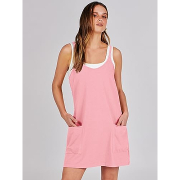 ANRABESS Summer Mini Romper Dress with Built-in Shorts