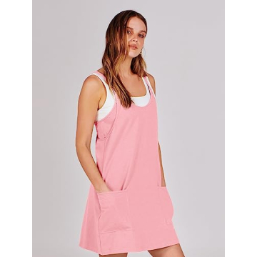 ANRABESS Summer Mini Romper Dress with Built-in Shorts