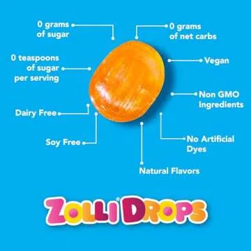 Zolli Drops Fruit Vegan 3oz - Delectable Assorted Fruit Flavors, Dental-Friendly and Vegan Treats for Guilt-Free Snacking