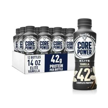 Core Power Protein Vanilla Elite 42G Bottles, 14 fl oz, 12 Pack