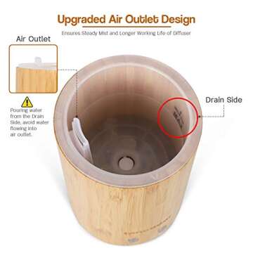 Elegant InnoGear Bamboo Essential Oil Diffuser