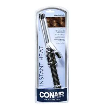 Conair Instant Heat Curling Iron, 1-inch Curling Iron , Black