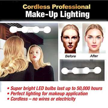 TXENCEX Portable LED Makeup Lights for Stunning Beauty
