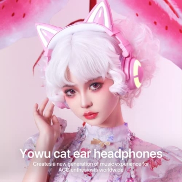 YOWU Cat Ear Headphones 3G with RGB and Surround Sound