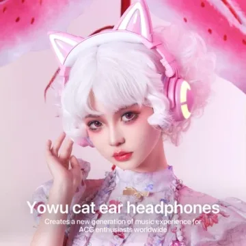 YOWU Cat Ear Headphones 3G with RGB and Surround Sound