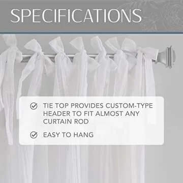 Elrene Jolie Crushed Semi-Sheer Window Curtain - 52" x 108"