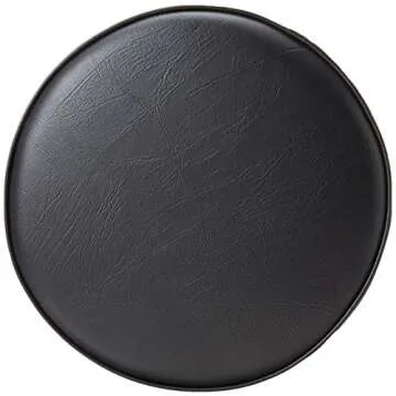 Bar Stool Replacement Black Seat - Heavy Duty Vinyl Upgrade