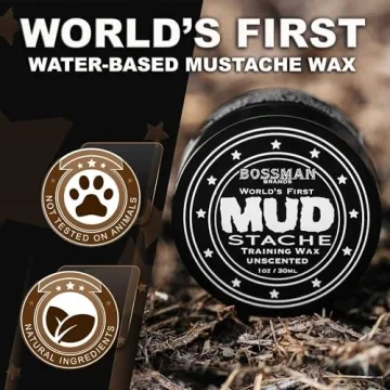 Bossman MUDstache Unscented Mustache Wax 1oz