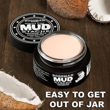 Bossman MUDstache Unscented Mustache Wax 1oz