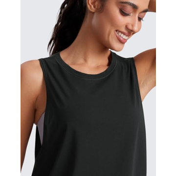 CRZ YOGA Pima Cotton Cropped Tank Top for Women