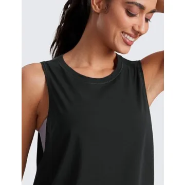 CRZ YOGA Pima Cotton Cropped Tank Top for Women