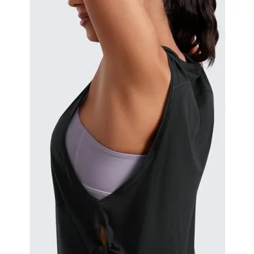 CRZ YOGA Pima Cotton Cropped Tank Top for Women