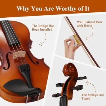 YorRay Violin Full Size Kit for Beginners and Students