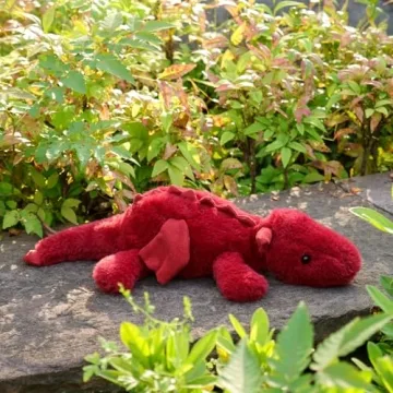 Plum Lying Dragon Plush Toy 15" Soft and Cuddly