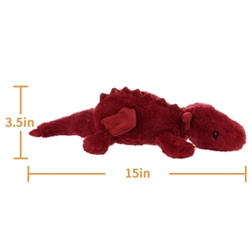 Plum Lying Dragon Plush Toy 15" Soft and Cuddly