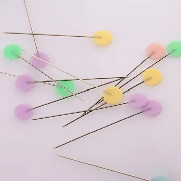 LUTER 200pcs Flat Flower Head Pins for Sewing Crafting