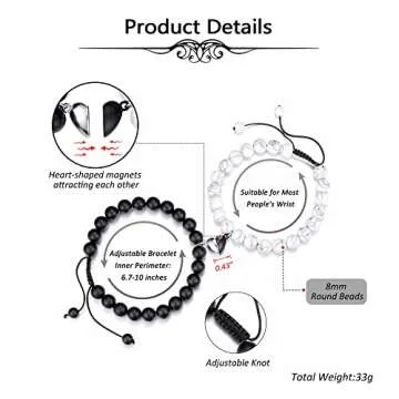 Top Plaza Couples Bracelets - Customized Heart Bracelets for Lovers