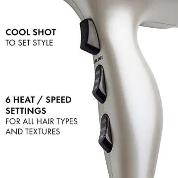 Hot Tools Pro Artist 2400 Turbo Ceramic + Ionic Hair Dryer | Fast Dry, Lightweight