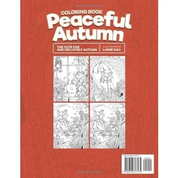 The Peaceful Autumn: The Fox and His Lovely Autumn, A Cute Coloring Book to Celebrate Fall Season