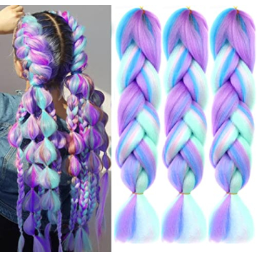Vibrant Ombre Jumbo Braiding Hair Extensions - 3 Packs