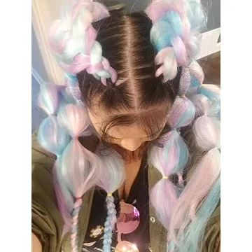 Ombre Jumbo Braiding Hair Extensions 3pcs - Bright Colors