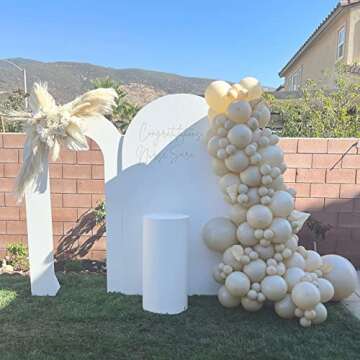 White Sand Balloons 84 pcs Sand White Balloons Garland Arch Kit 5 inch +12 inch +18 inch Nude Latex Balloons Happy Birthday Balloons Baby Shower Decorations Wedding Balloons