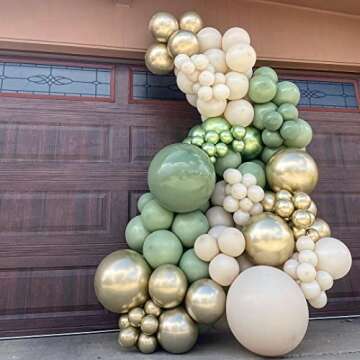 White Sand Balloons 84 pcs Sand White Balloons Garland Arch Kit 5 inch +12 inch +18 inch Nude Latex Balloons Happy Birthday Balloons Baby Shower Decorations Wedding Balloons